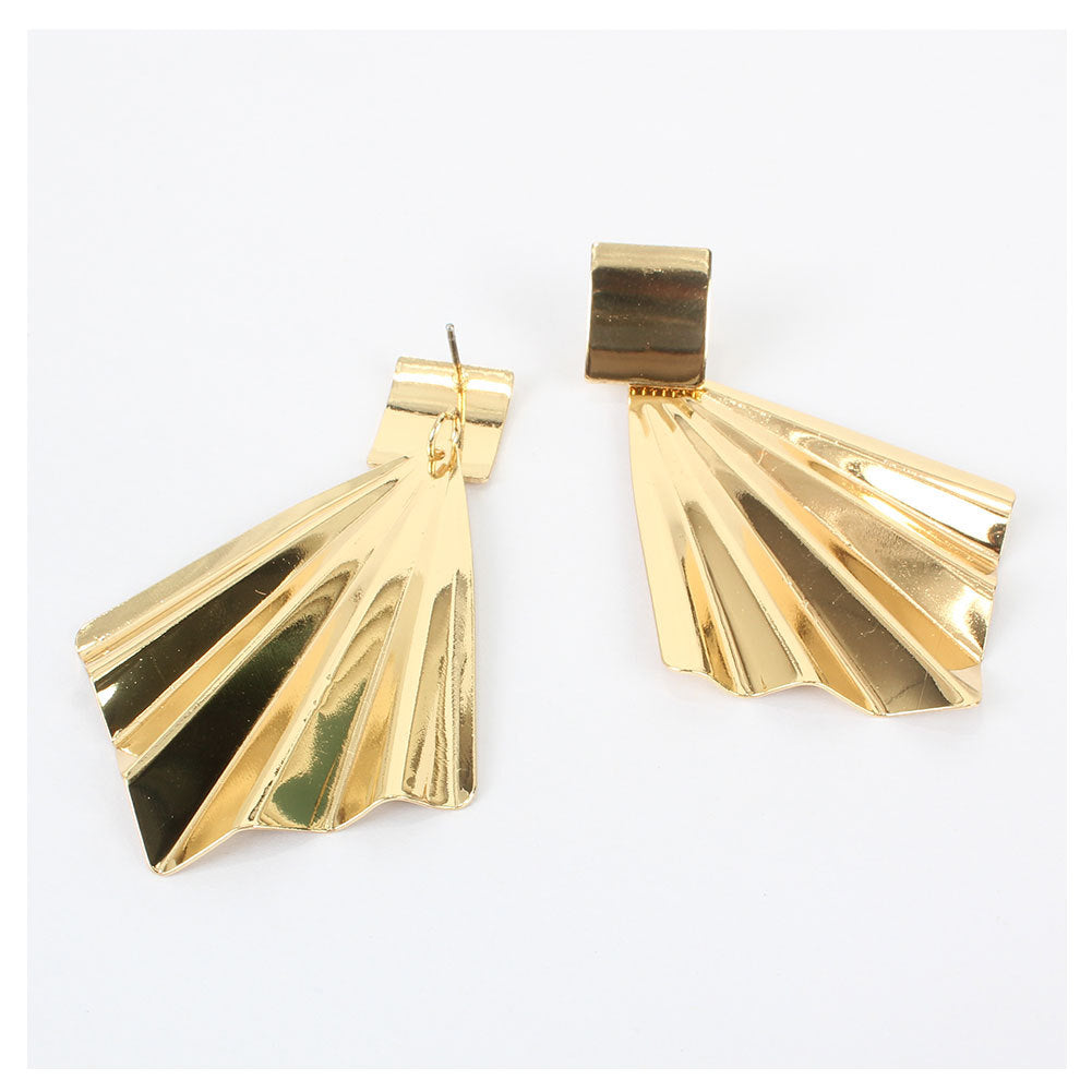 Fashion Net Red Temperament Earrings Simple Metal Earrings Exaggerated Gold Earrings Earrings Female