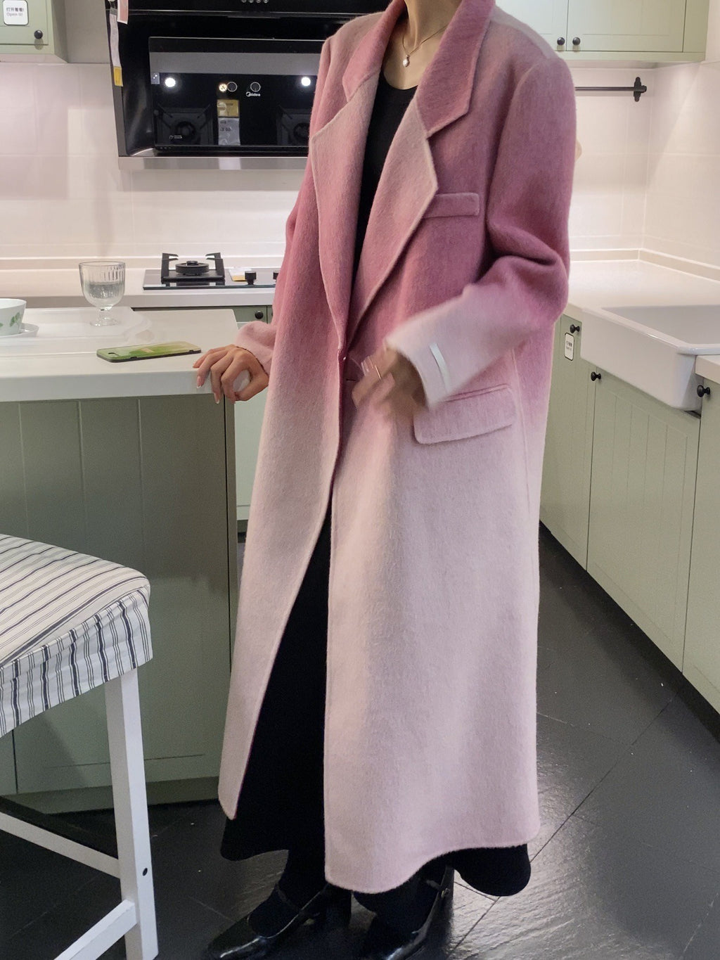 Handmade Loose One-Button Woolen Jackets