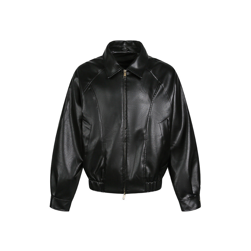 Streetwear Cool and Sophisticated Loose Casual PU Leather Jacket