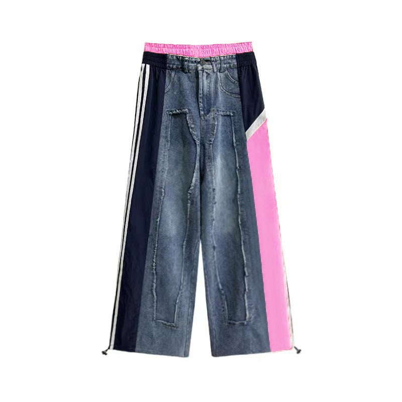 Loose slimming fashionable and trendy straight wide-leg pants