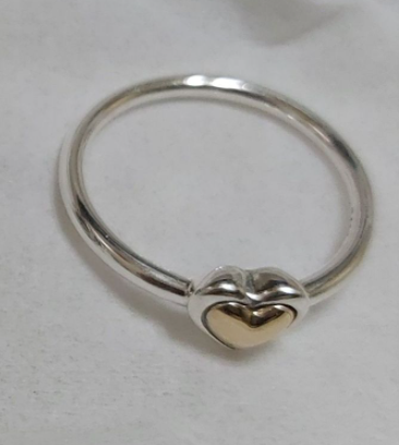 Original Domed Golden Shine Heart Ring For Women 925 Sterling Silver Ring Wedding Party Gift Europe Jewelry