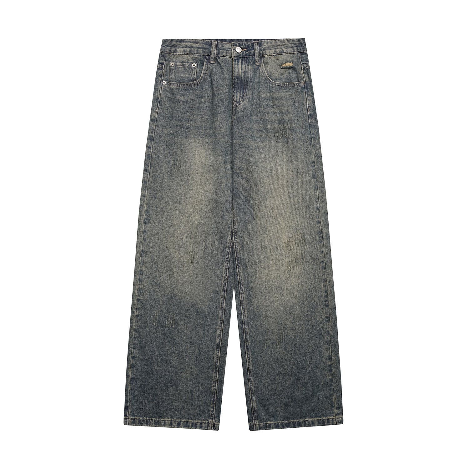 Distressed Oversized Straight Loose Wide Leg Denim Pants