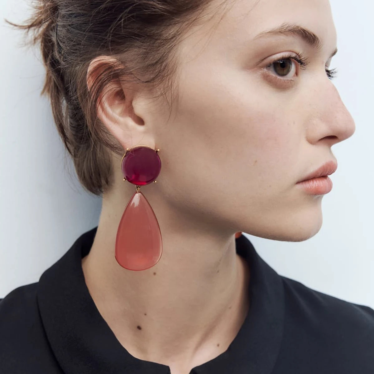 Resin Earrings for Women Geometric Water Drop Pendant Earrings Holiday Party Jewelry Girls Fashion Gifts