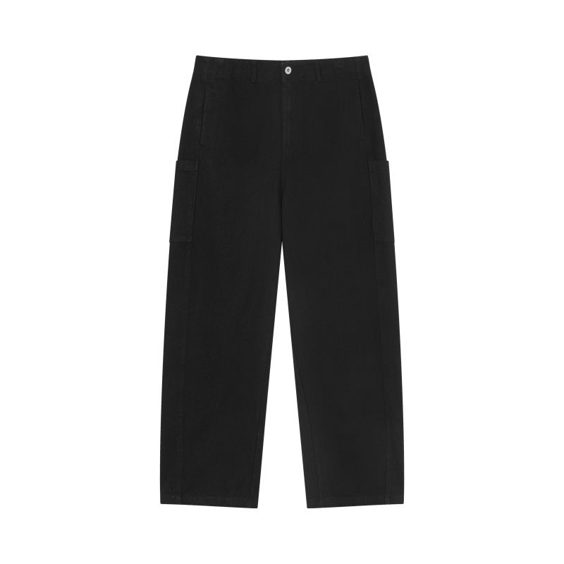 Loose Straight-Leg Casual Pants for Men with Multiple Pockets