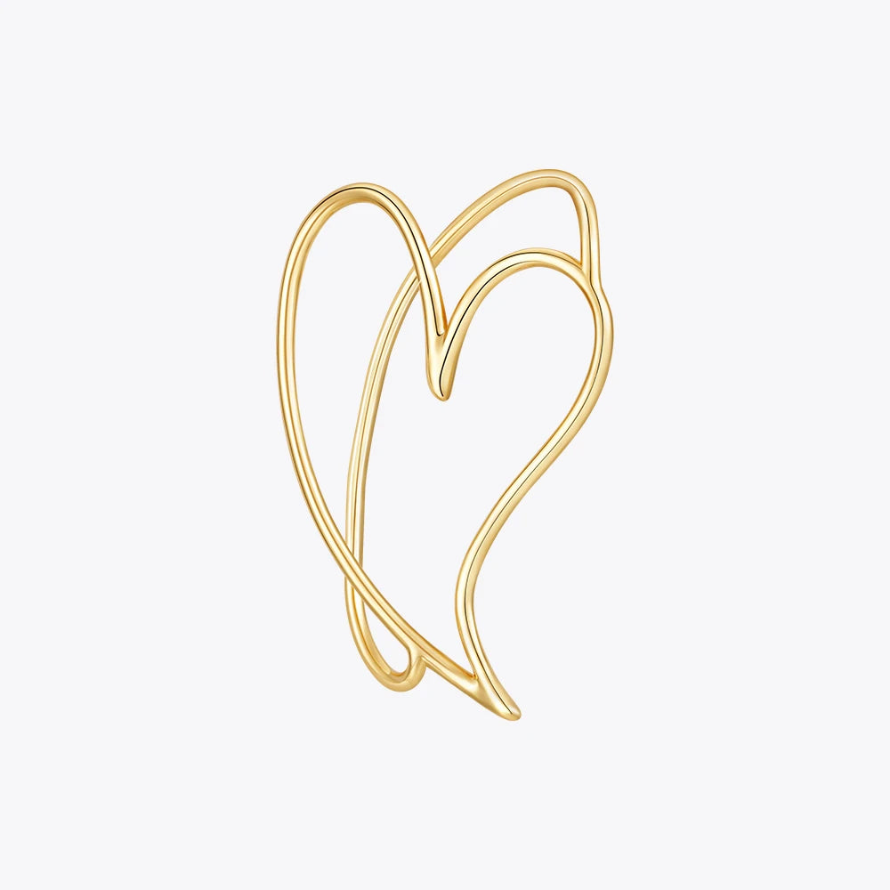 Cutout Heart Ear Clip For Women  Ear Cuff Fashion Jewelry Travel Party