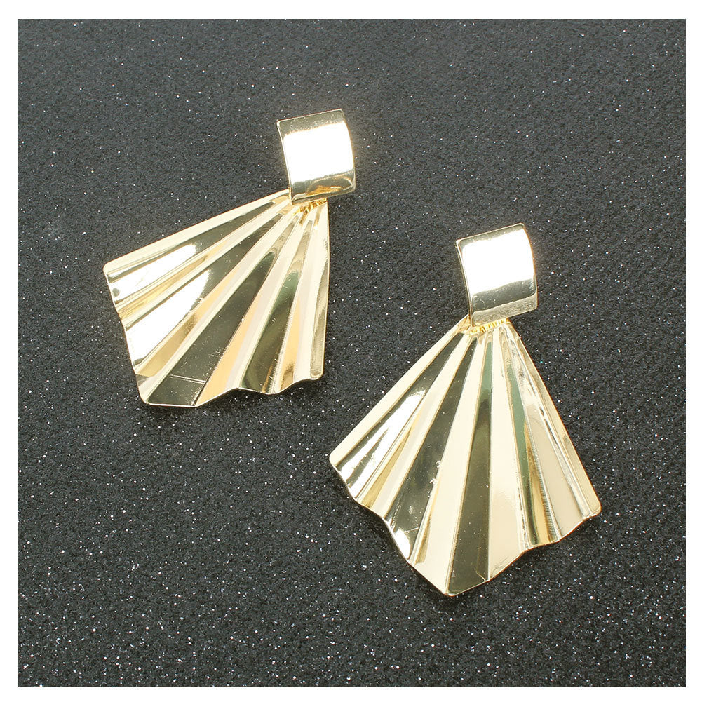 Fashion Net Red Temperament Earrings Simple Metal Earrings Exaggerated Gold Earrings Earrings Female