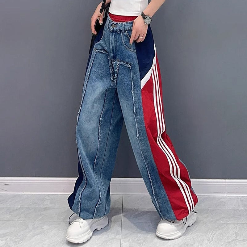 Loose slimming fashionable and trendy straight wide-leg pants
