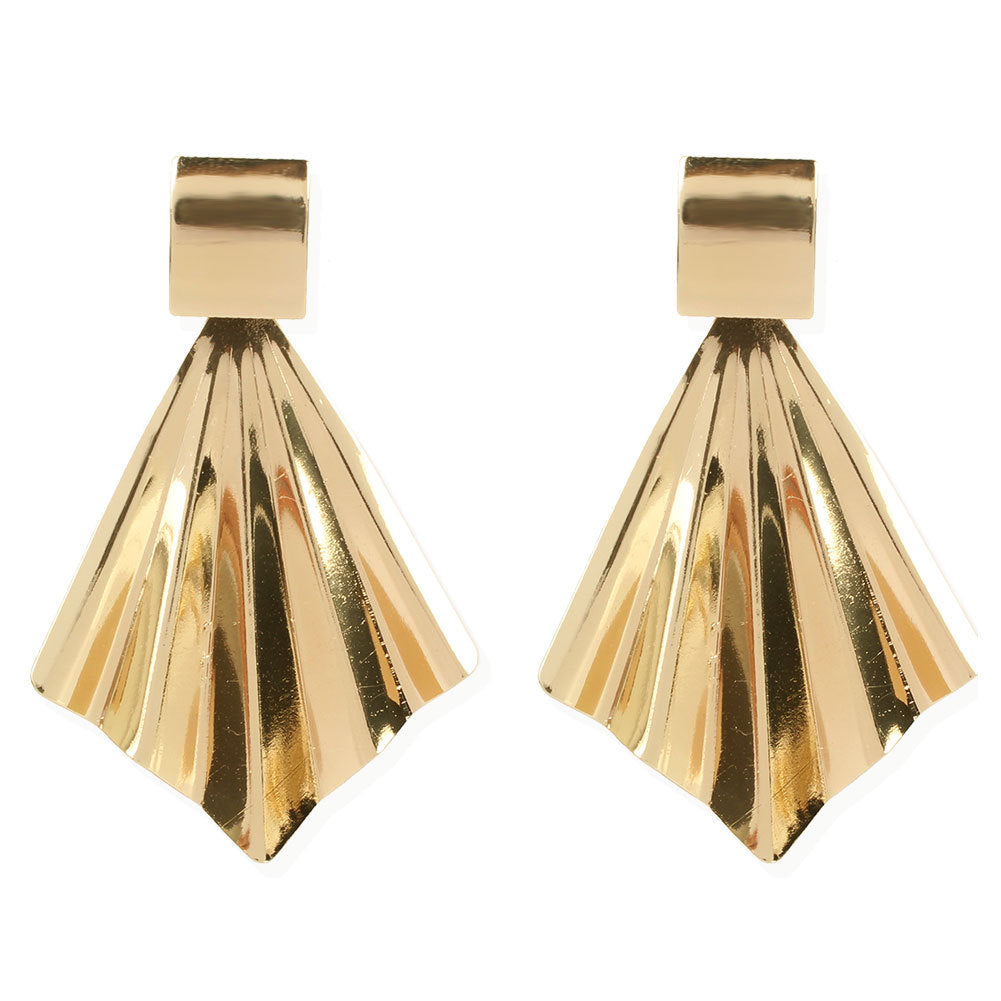 Fashion Net Red Temperament Earrings Simple Metal Earrings Exaggerated Gold Earrings Earrings Female