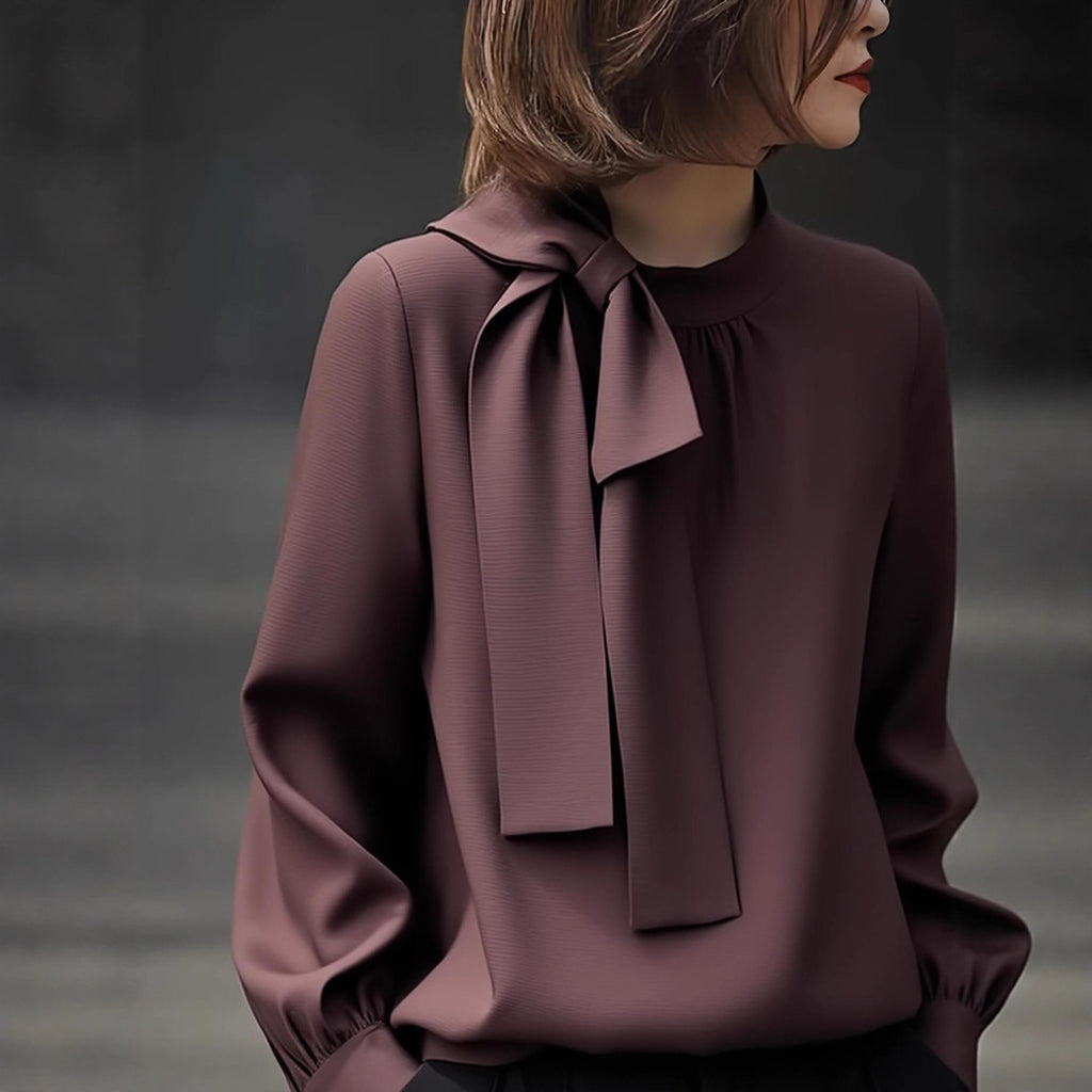 High-end Chic Women's Blouse, Lightweight Luxury, Youthful and Elegant Shirt