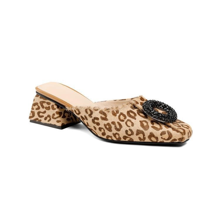 Genuine Leather Horse Hair Upper Pointed Toe High Heels Good Quality Party Shoes