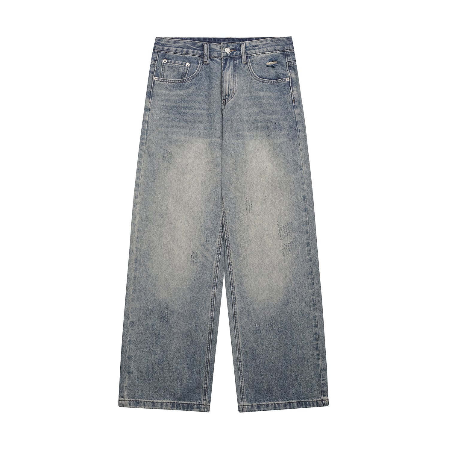 Distressed Oversized Straight Loose Wide Leg Denim Pants