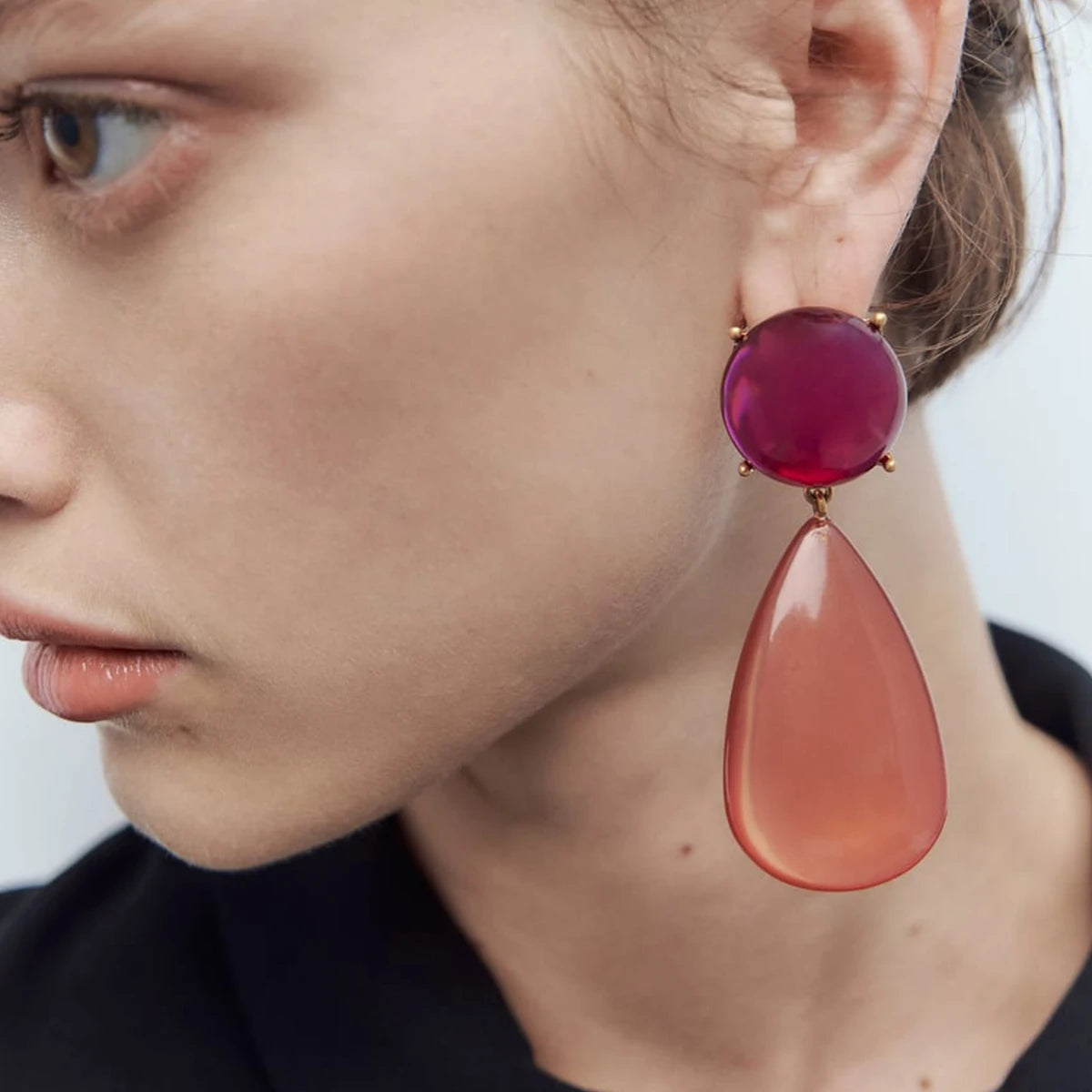 Resin Earrings for Women Geometric Water Drop Pendant Earrings Holiday Party Jewelry Girls Fashion Gifts
