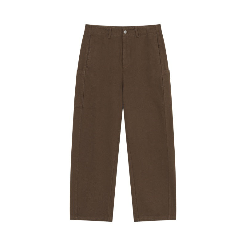 Loose Straight-Leg Casual Pants for Men with Multiple Pockets