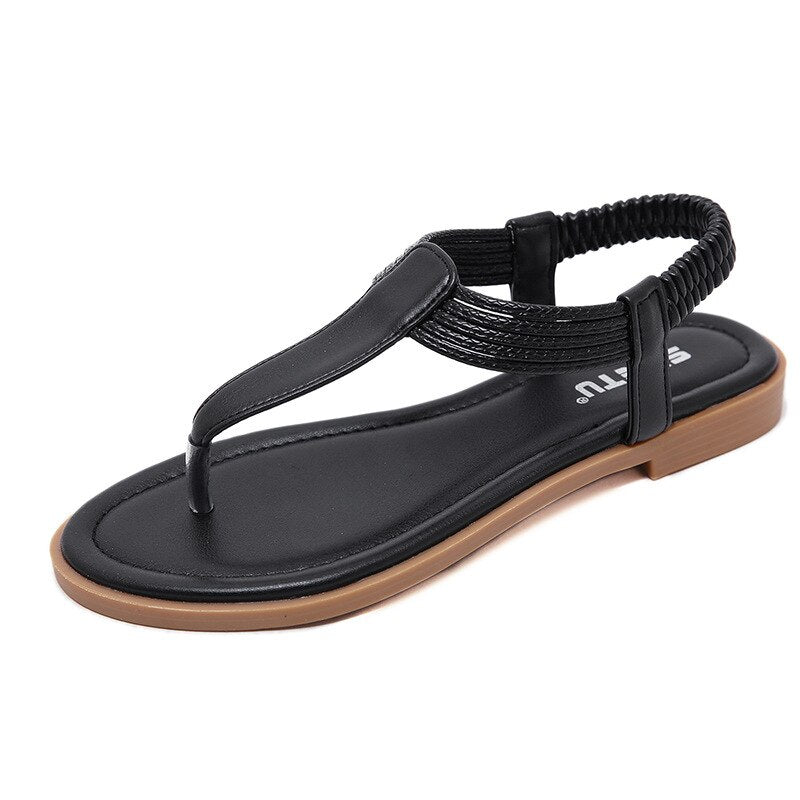 Elastic strap pu sandals women platform shoes solid classic  casual shoes women sandals summer female sandal deals