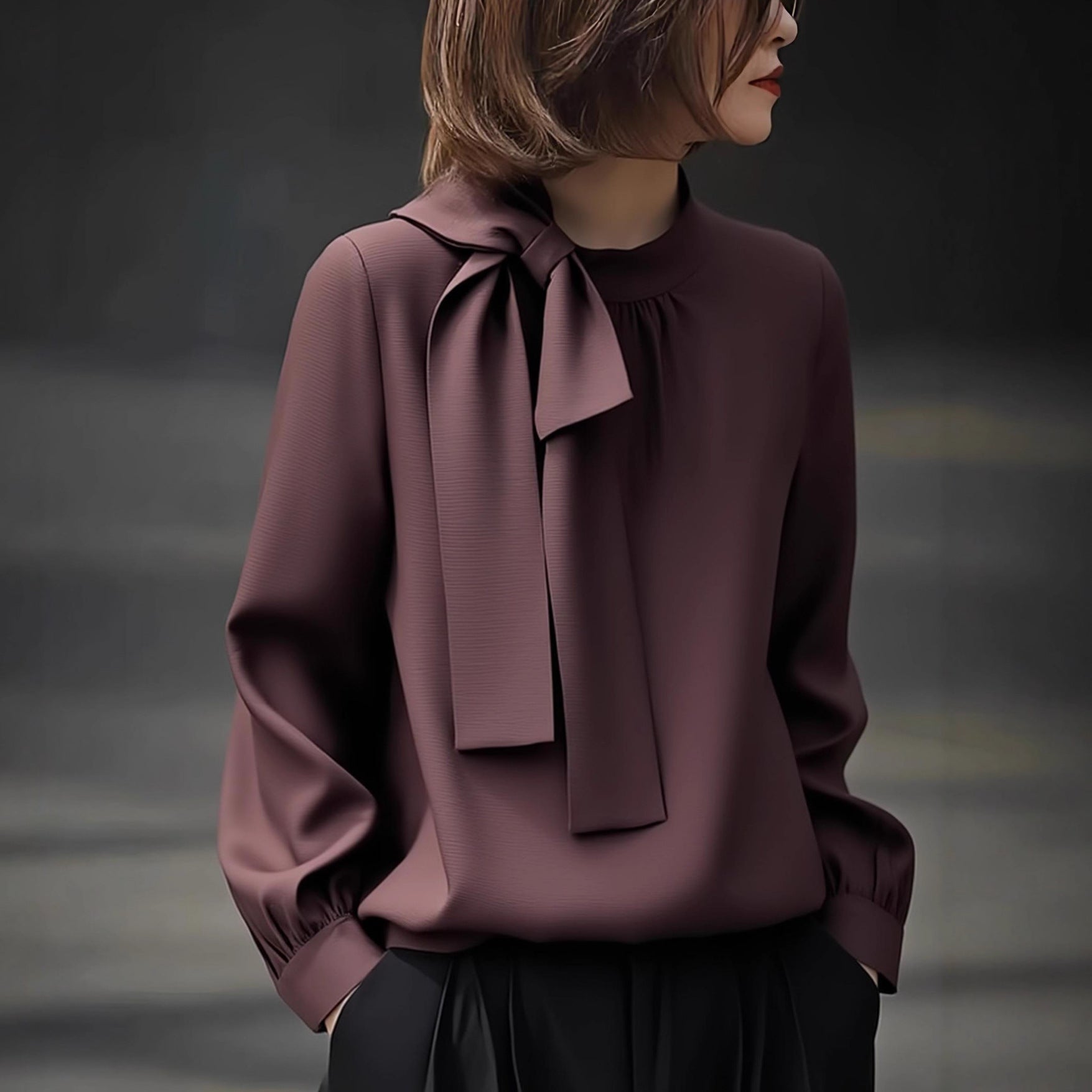 High-end Chic Women's Blouse, Lightweight Luxury, Youthful and Elegant Shirt