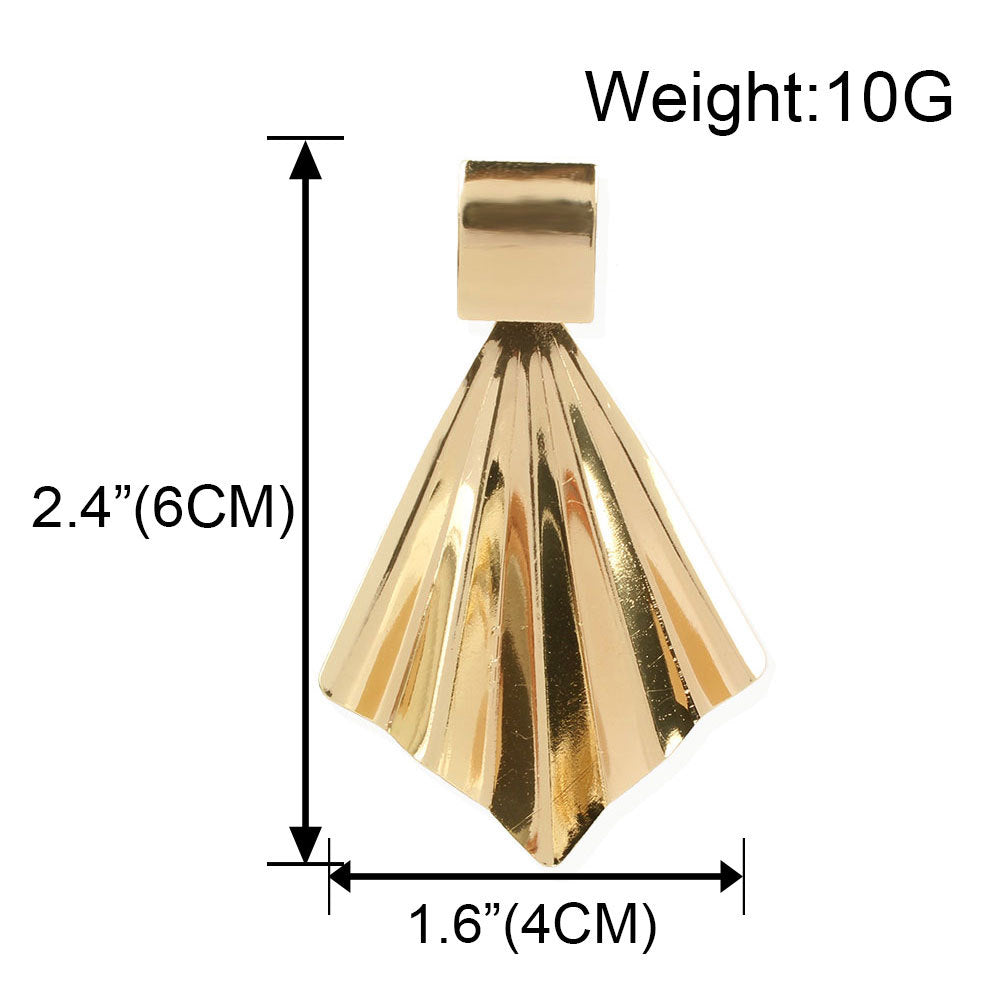 Fashion Net Red Temperament Earrings Simple Metal Earrings Exaggerated Gold Earrings Earrings Female