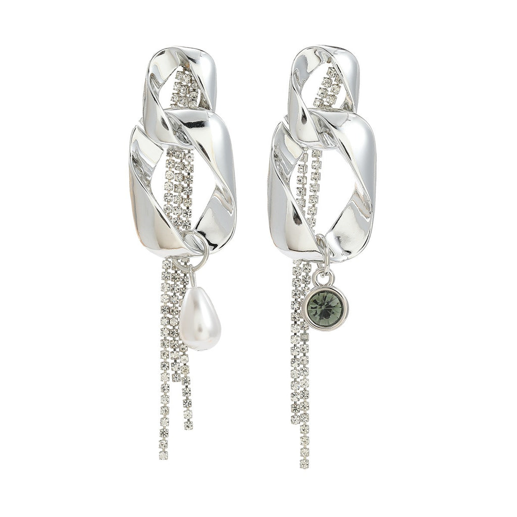 Ins style European and American earrings for women multi-layered long tassel earrings internet celebrity party accessories