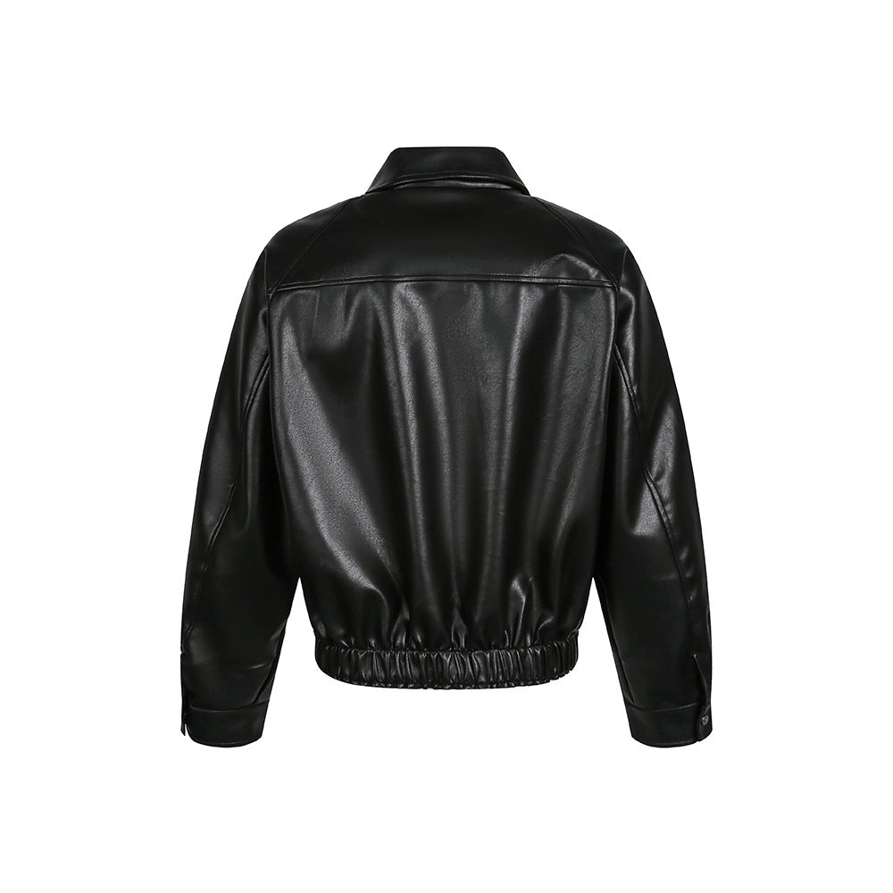 Streetwear Cool and Sophisticated Loose Casual PU Leather Jacket