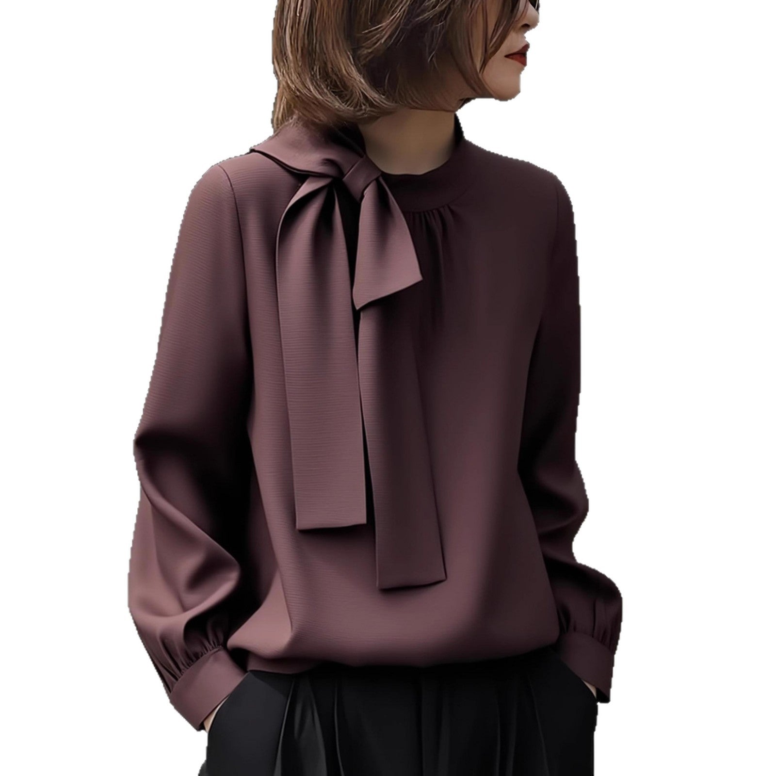 High-end Chic Women's Blouse, Lightweight Luxury, Youthful and Elegant Shirt