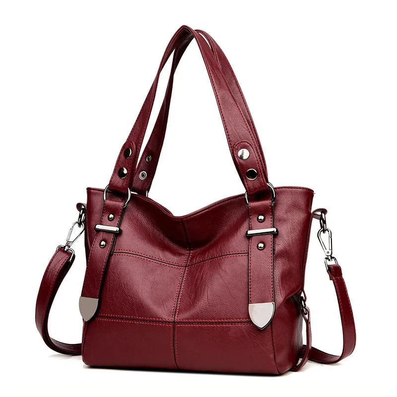 Women Luxury Handbag Female Brand Designer Shoulder Bag Casual Shopping Tote PU Leather Handbags Double Arrow Soild Bag