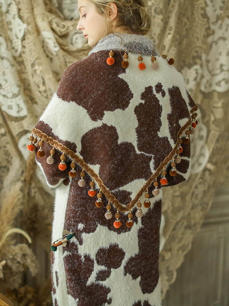 Vintage Models Warm Woolen Straight Fall And Winter Dresses