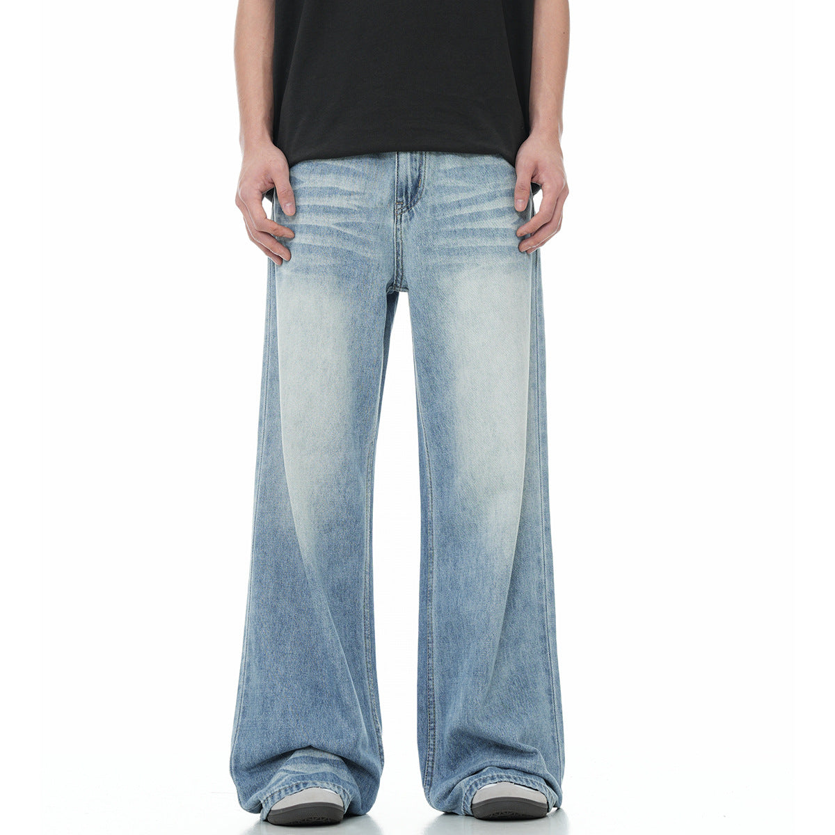 Denim Pants for Men and Women  Drape Loose Casual Long Pants