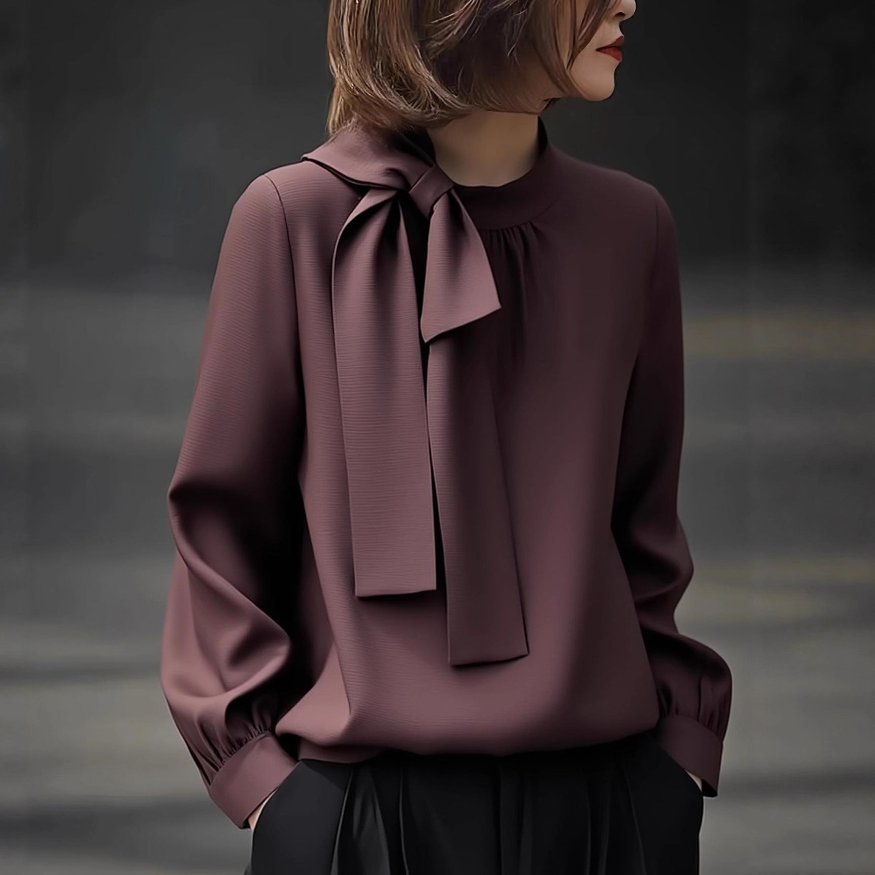 High-end Chic Women's Blouse, Lightweight Luxury, Youthful and Elegant Shirt