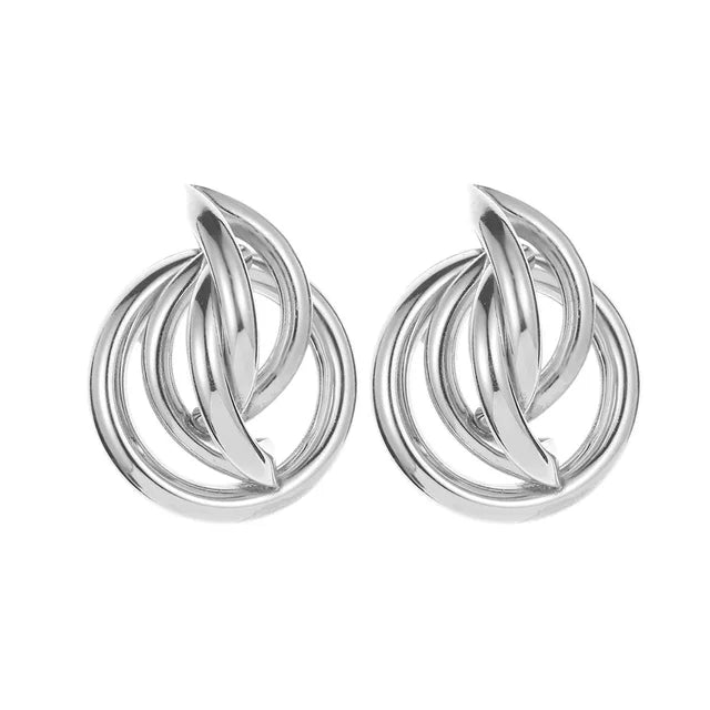 Women Irregular Metal Stud Earrings Statement Jewelry Party Accessories