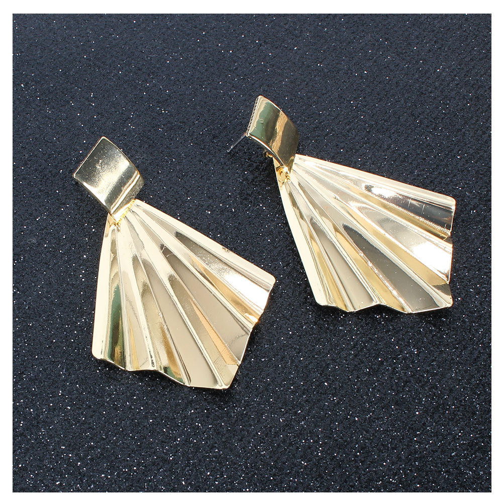 Fashion Net Red Temperament Earrings Simple Metal Earrings Exaggerated Gold Earrings Earrings Female