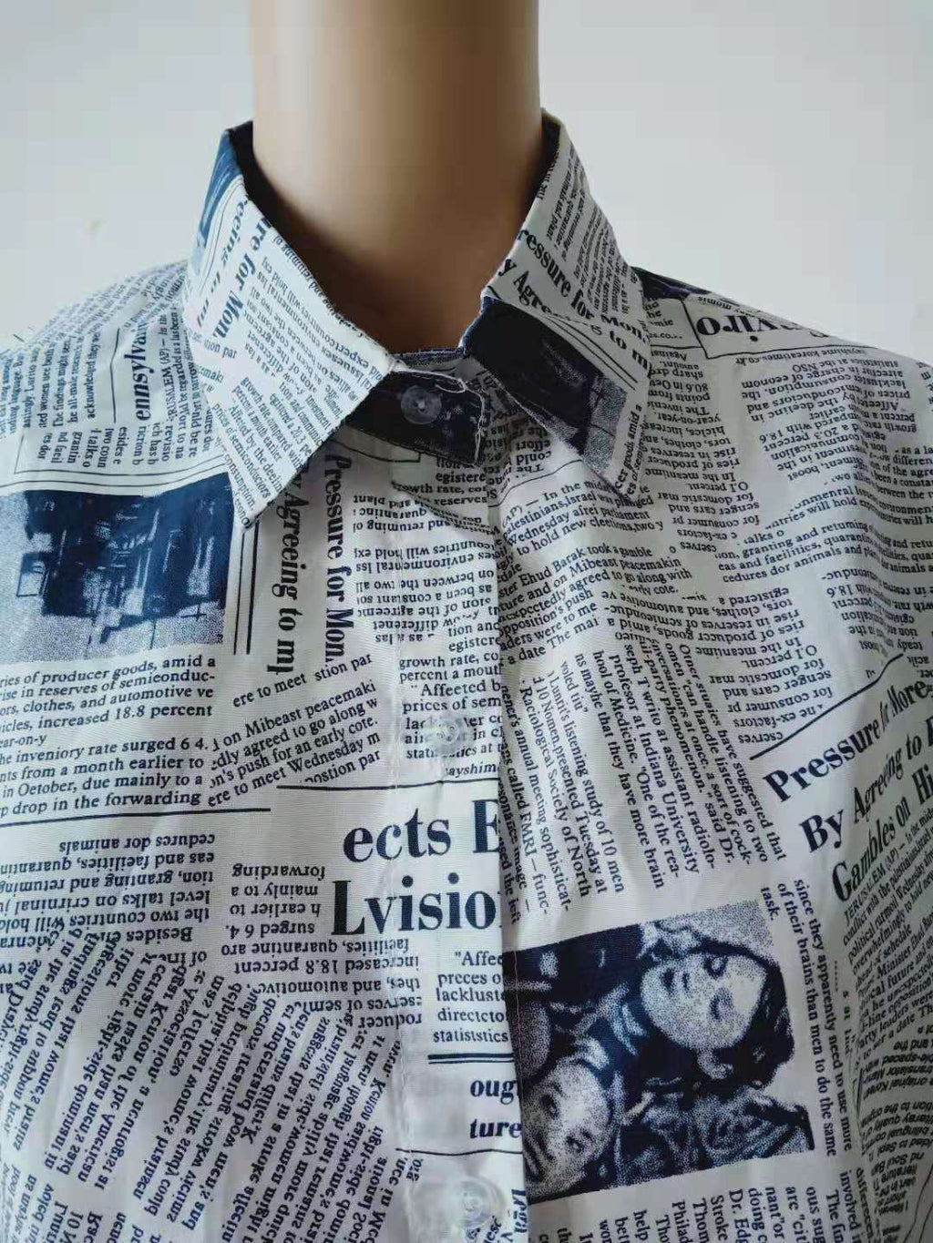 Newspaper Letter Print Top Girls New Shirts