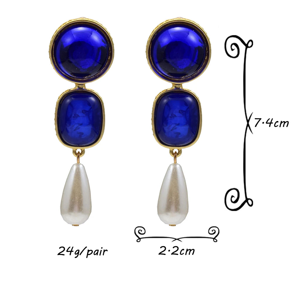 Fashion Trendy Resin Dangle Earrings For Women Simulated Pearl Drop New Design Jewelry Party Accessories