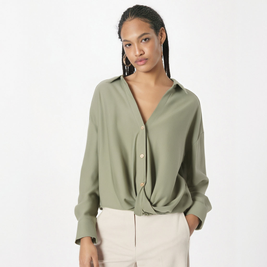 Women Shirts Youthful Elegant Women's Shirts Long Sleeve Top Linen Women Blouse Y2K Tops Solid Basics Vintage Blouse